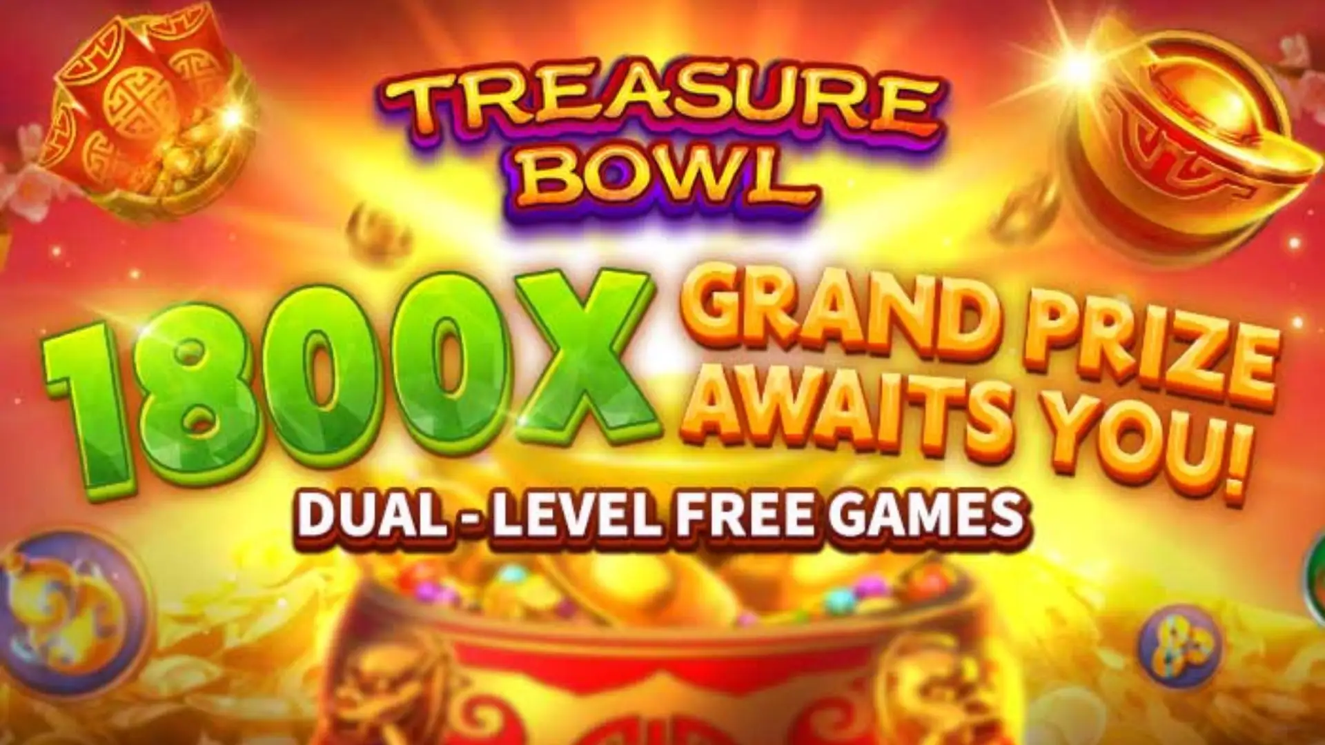 Multiplicadores Treasure Bowl pk55 - 7777x Máximo com Tigela Dourada